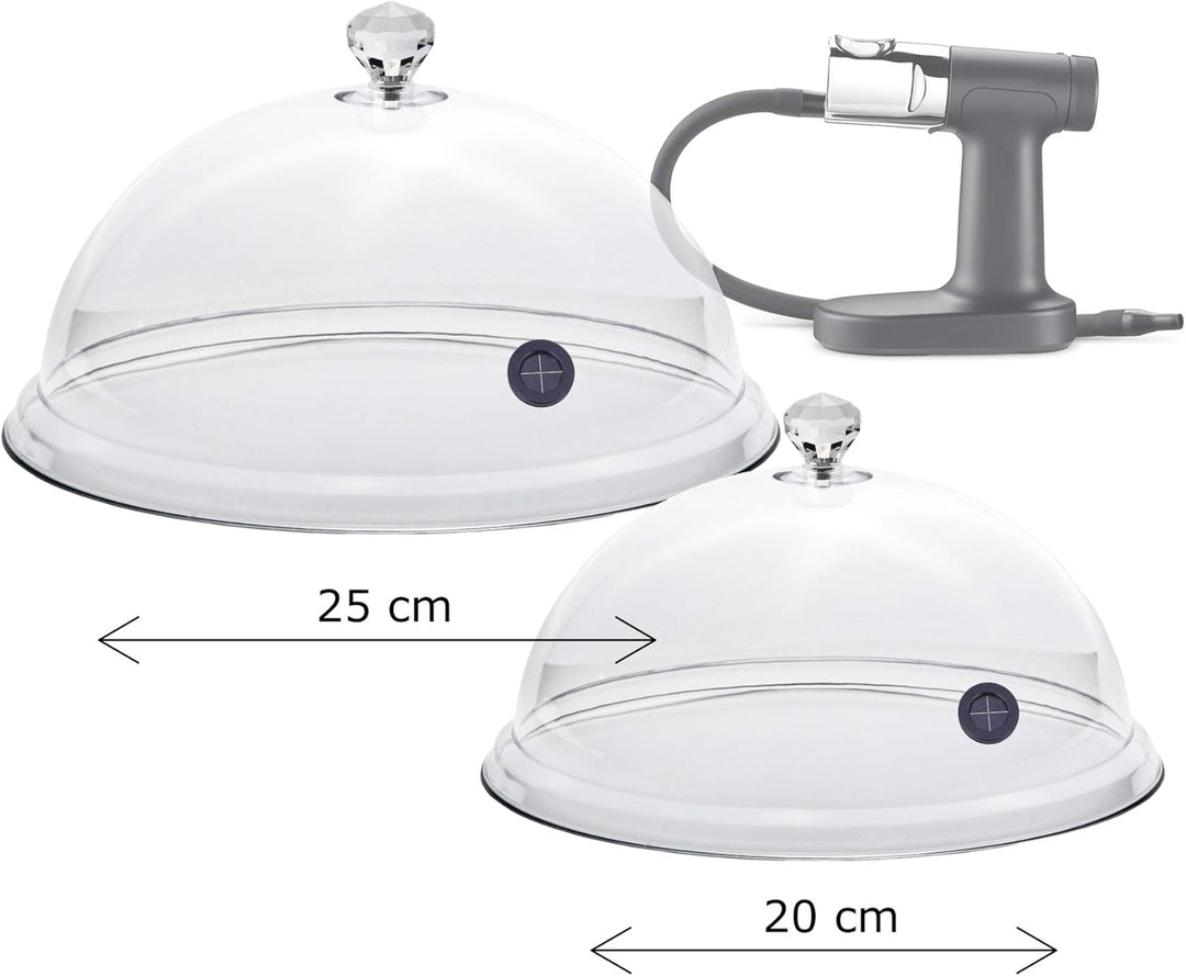 D & D Smoking Glocken, Smoking Dome, PLEXIGLASS Transparente Cloche für Smoker Cold, 2er Pack, 20 cm