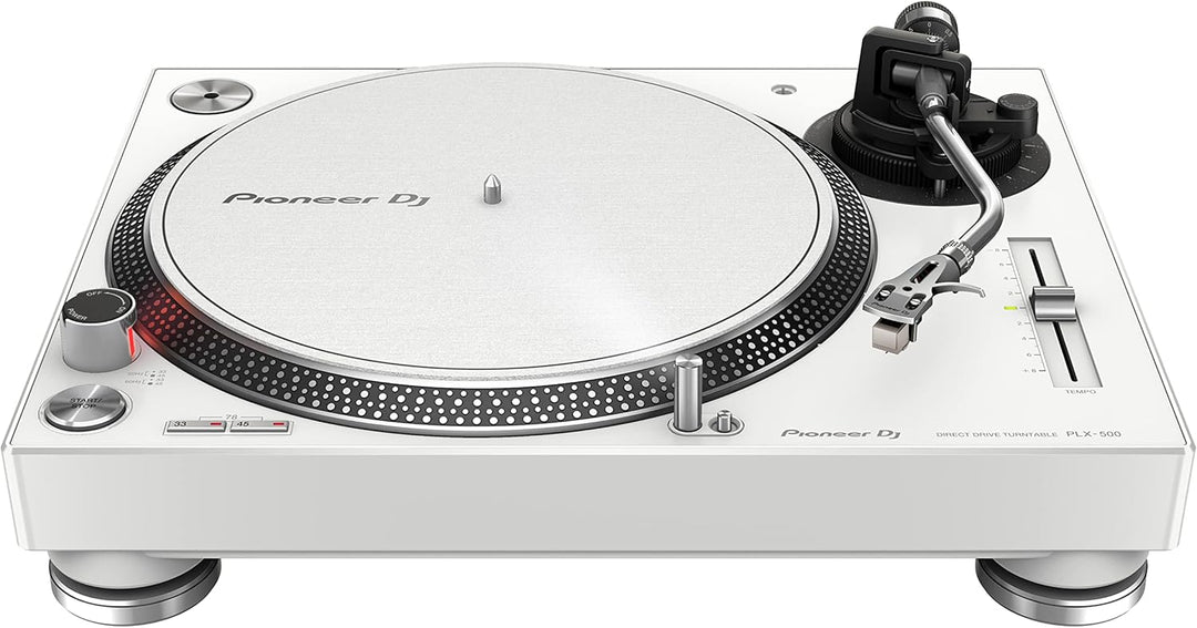 Pioneer DJ PLX-500-W DJ-Plattenspieler mit Direktantrieb, Weiss White Single, White Single