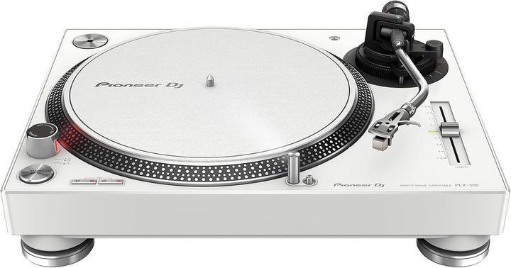 Pioneer DJ PLX-500-W DJ-Plattenspieler mit Direktantrieb, Weiss White Single, White Single