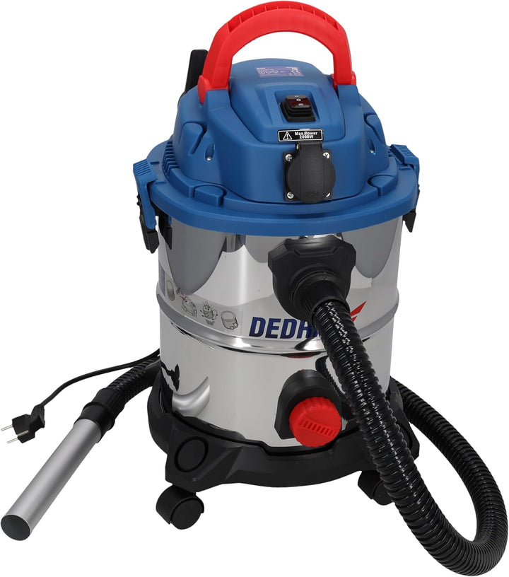 Dedra Nass-/Trockensauger, 1600 W, 5 in 1 - Gips, Asche, Trockenbetrieb, Nassbetrieb, Gebläse, Rütte