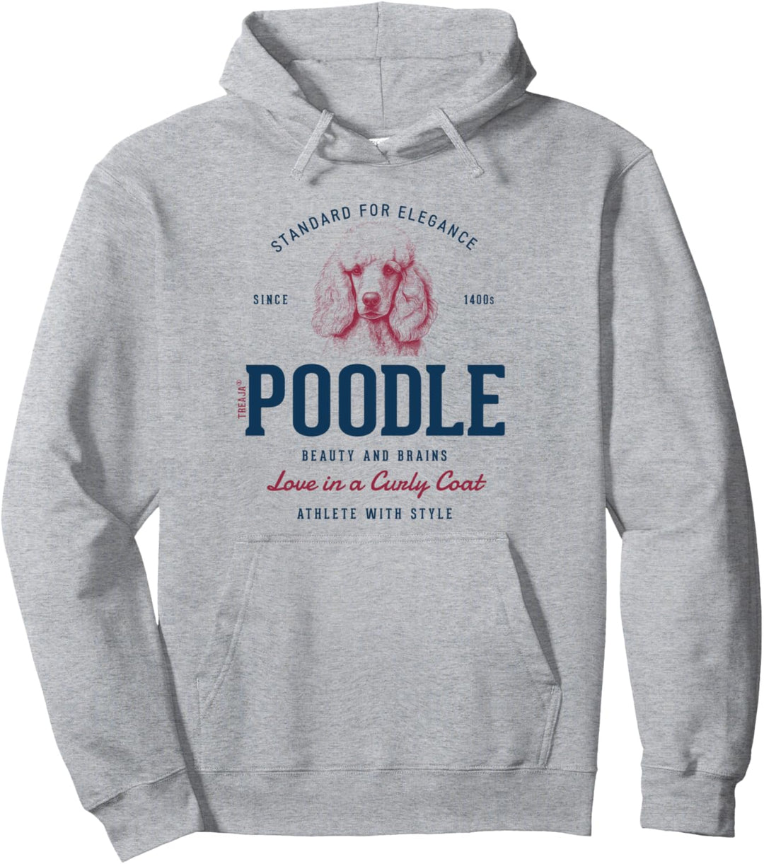 Retro-Stil Vintage Pudel Pullover Hoodie