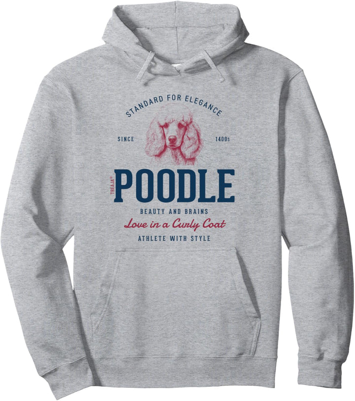 Retro-Stil Vintage Pudel Pullover Hoodie