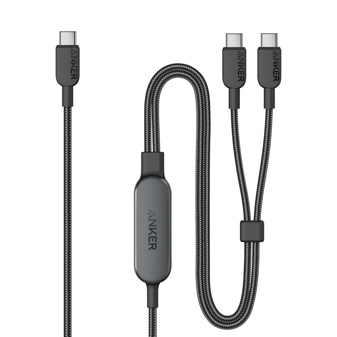 Anker USB C auf USB C Kabel, 140W Max 2-in-1 USB C Kabel 1,2m, für iPhone 16/16 Pro/16 Pro Max/16 Pl