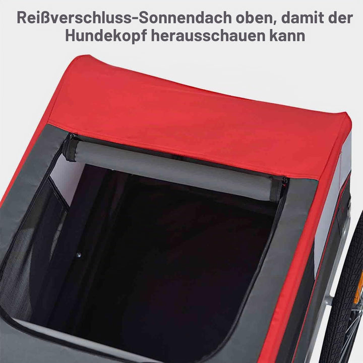 VS Pets M Hundeanhänger Fahrradanhänger für Hunde Hundefahrradanhänger 80201, ROT