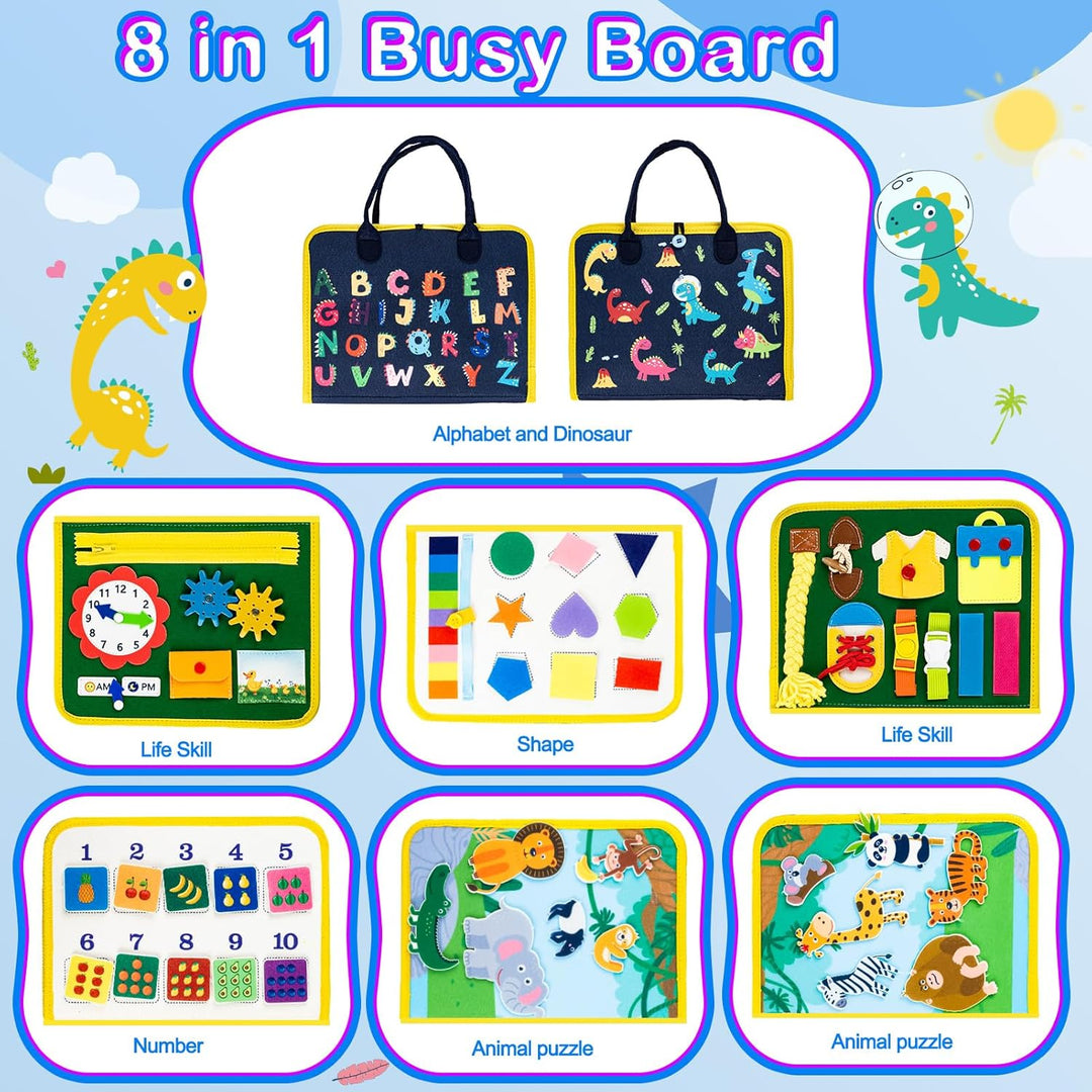 Uping Busy Board Activity Board Baby Sensorisches Montessori Spielzeug ab 3 Jahre Lernspielzeug Gesc