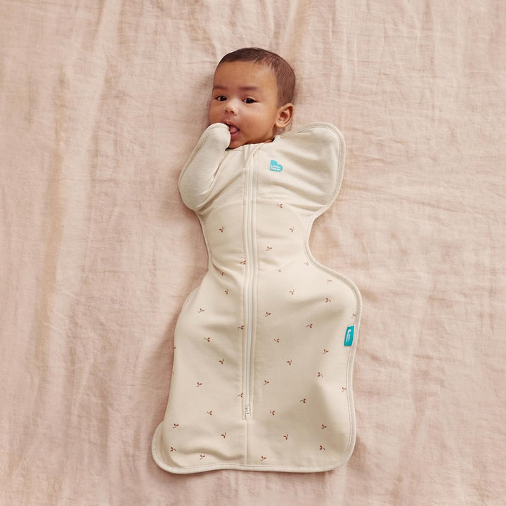 Love To Dream™ Swaddle UP™, Klein 3,5–6 kg – Twigs Oatmeal, enge Passform, unterstützt gesunde Schla