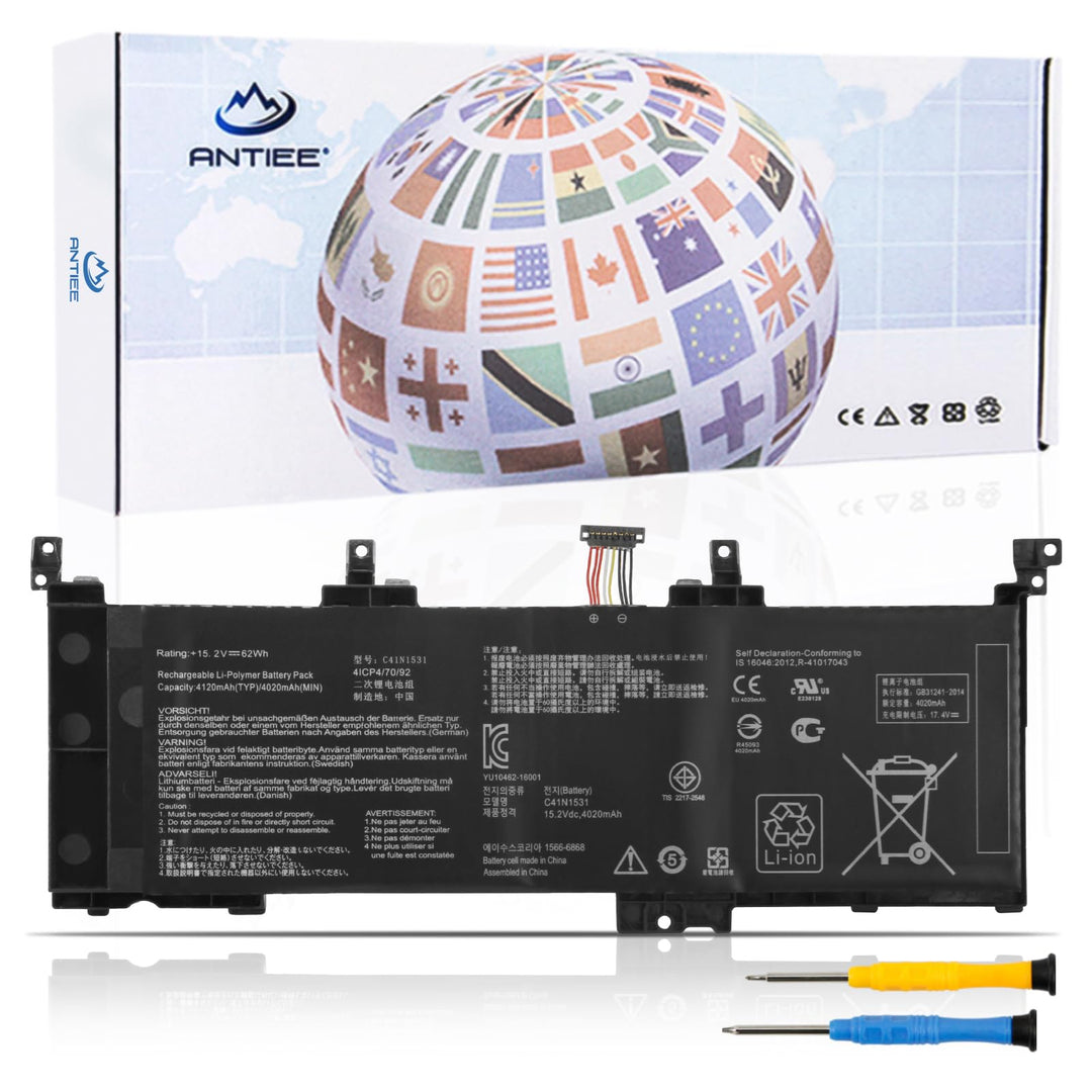 ANTIEE C41N1531 Laptop Akku Replacement für ASUS ROG GL502VS GL502VY G502VY G502VS G502VSK FX502VY F