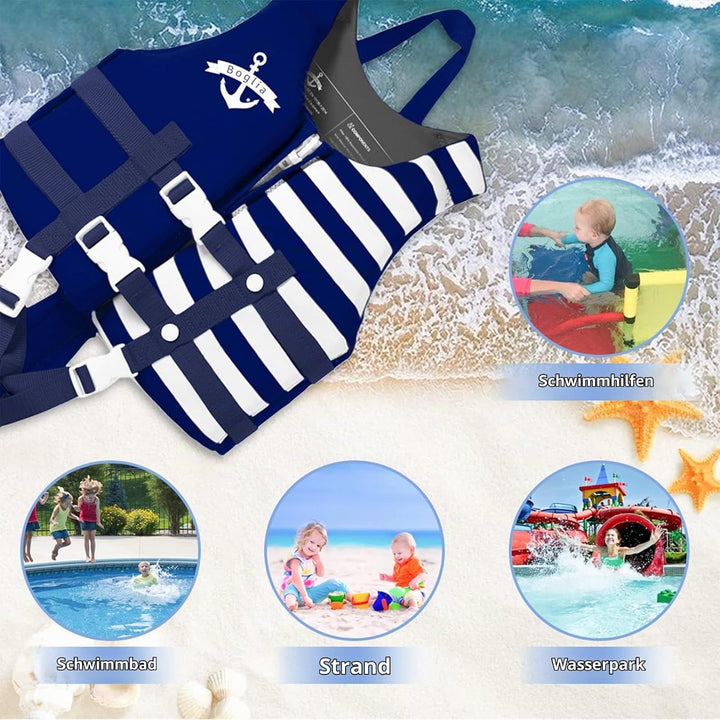 PROTAURI Kinder Schwimmerjacke - Jungen Mädchen Neopren Schwimmen Jacke Kleinkind Schwimmen Lernen B