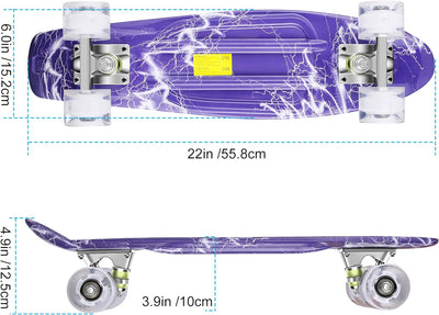 WeSkate Unisex – Kinder Jugendliche Erwachsene Ywhb-12 Skateboard L Violett, L Violett