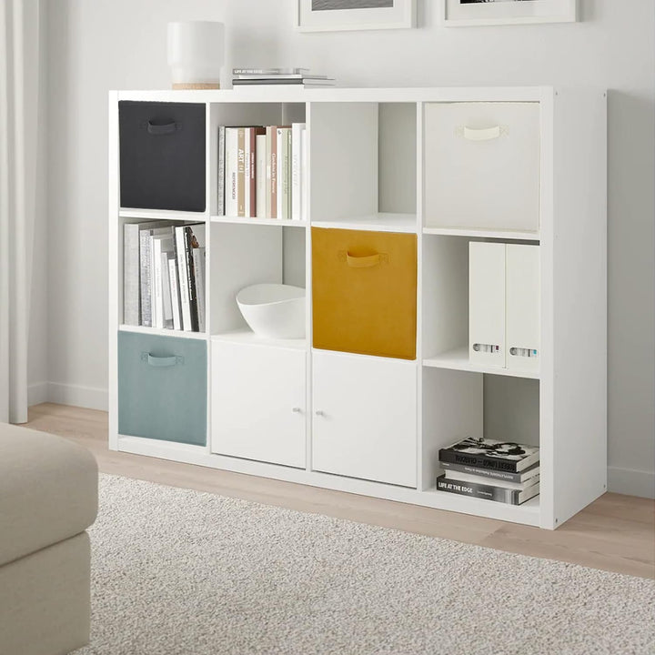 Lot de 6 bacs de rangementintissés pliables - Taupe - 27x27x27cm