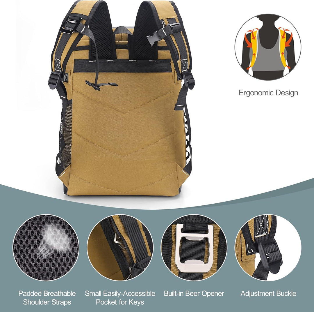 Kühltasche Kühlbox Gross Rucksack Wasserdicht kühlrucksack 30L Picknickrucksack 4 Personen Auslaufsi
