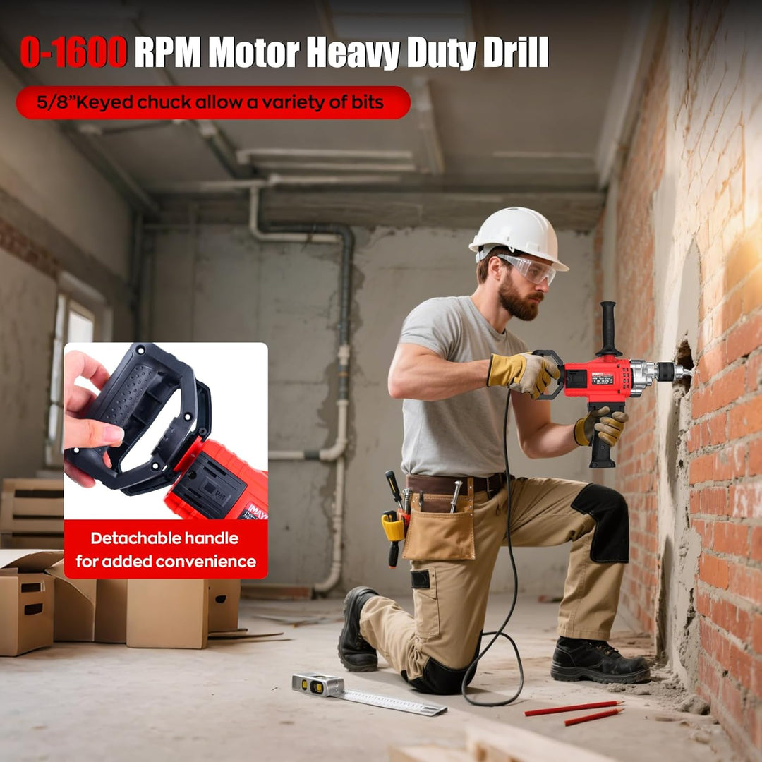 IMAYCC 3200W Rührwerk Elektrischer, 2-in-1 Multifunktionaler Mörtelrührer Bohrmischer, Betonmischer