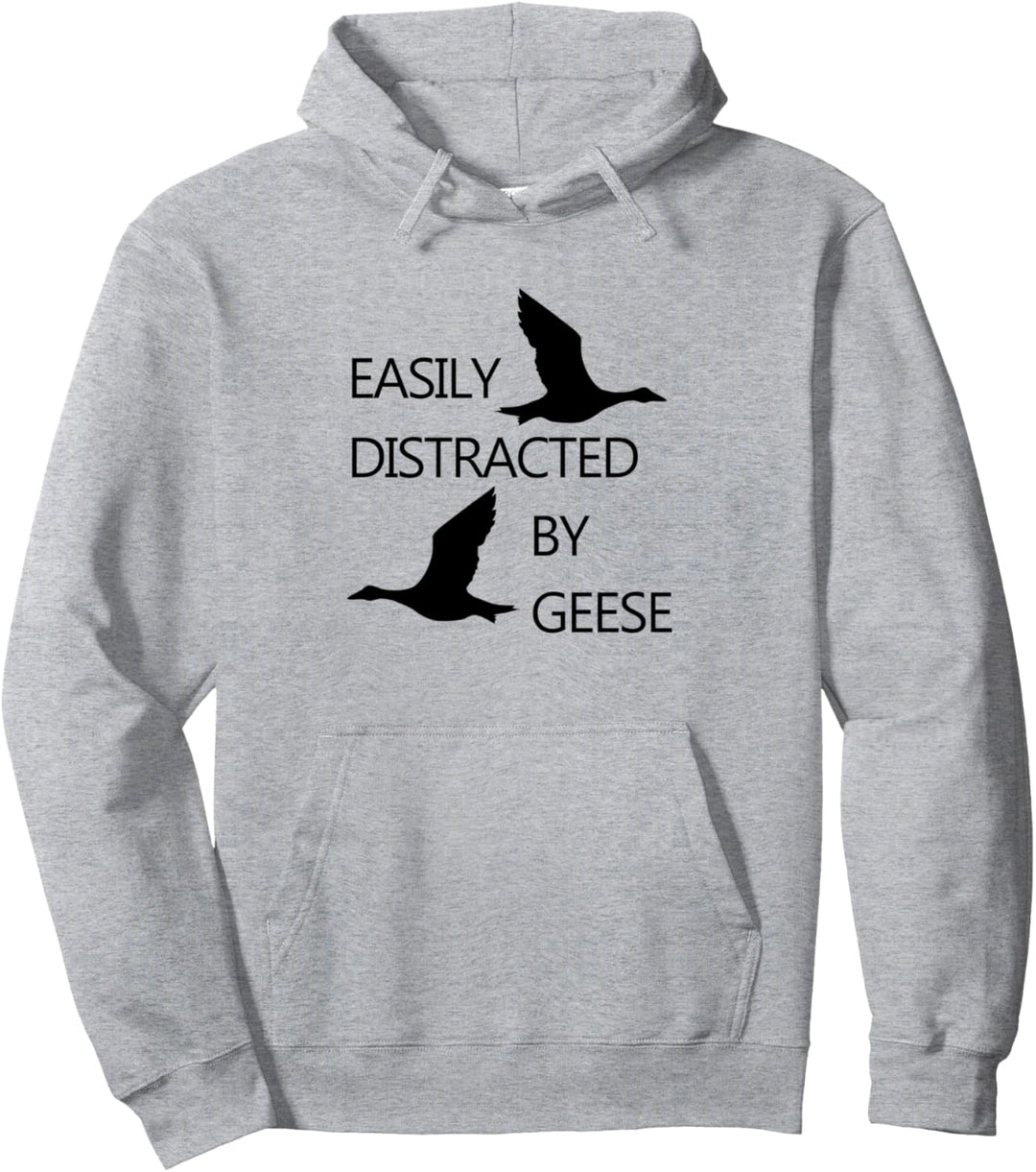 Abgelenkt durch Gänse Ironie Natur Tier Gans Pullover Hoodie