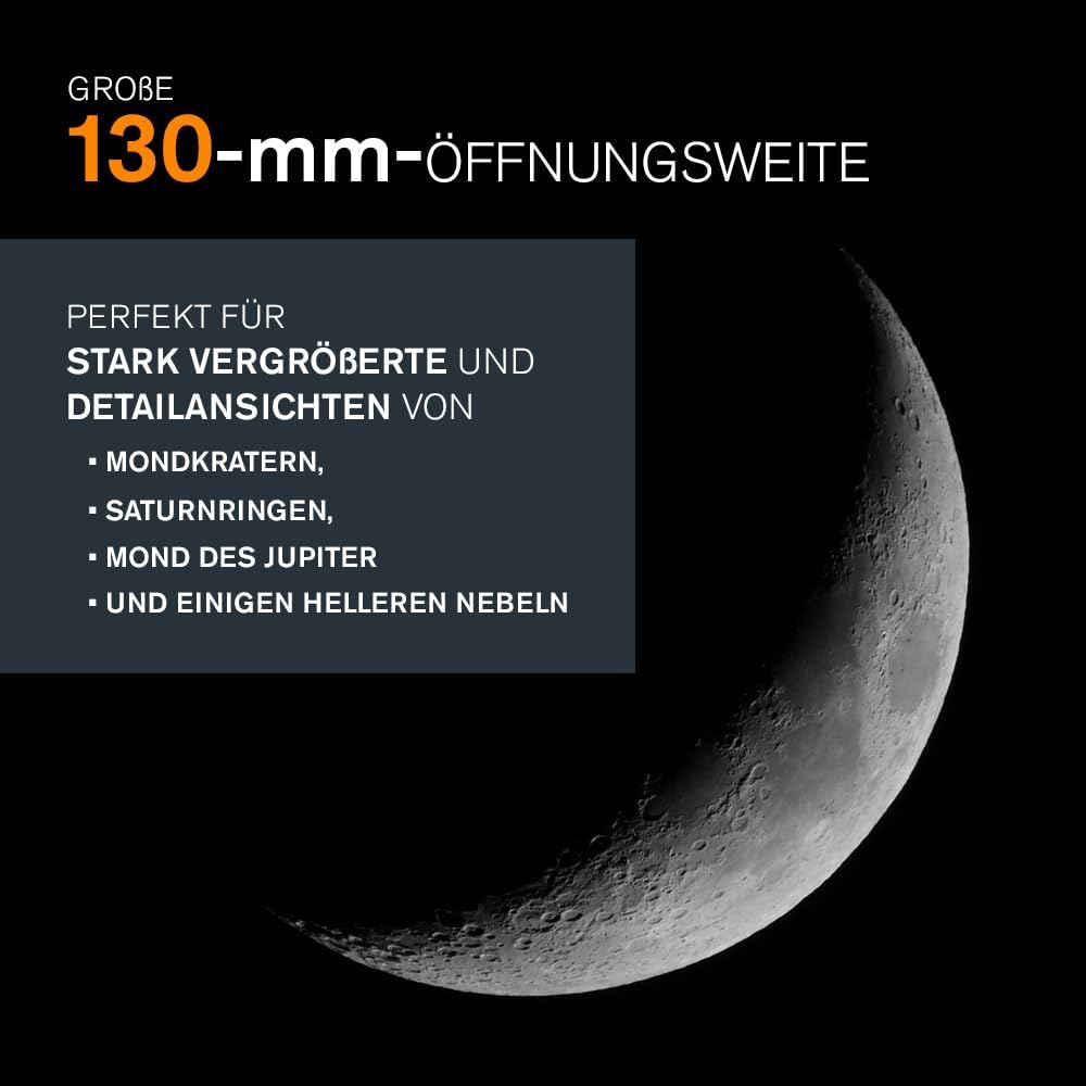 Celestron 31145 NexStar 130SLT-Mak tragbares, motorbetriebenes Newtonsches Spiegelteleskop mit schne