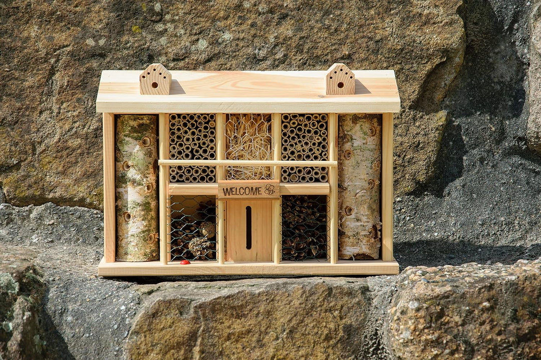 dobar® green label 22390FSCe Grosses Insektenhotel "Alabama"- Nisthilfe für Wildbienen & Insekten -