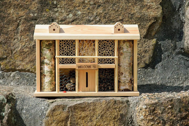dobar® green label 22390FSCe Grosses Insektenhotel "Alabama"- Nisthilfe für Wildbienen & Insekten -