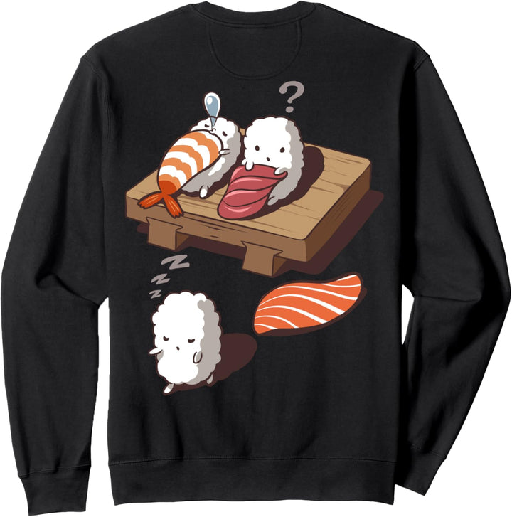 Lustiges japanisches Nigiri Sushi Sleepwalking Sweatshirt
