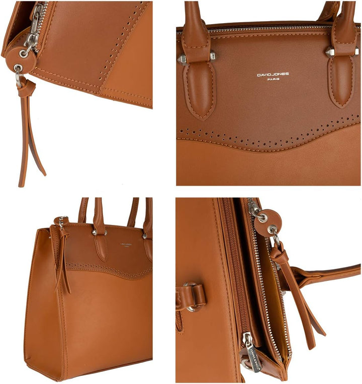 David Jones - Damen Grosse Handtasche - Frauen Henkeltasche PU Leder - Tote Shopper Bag Elegante - S