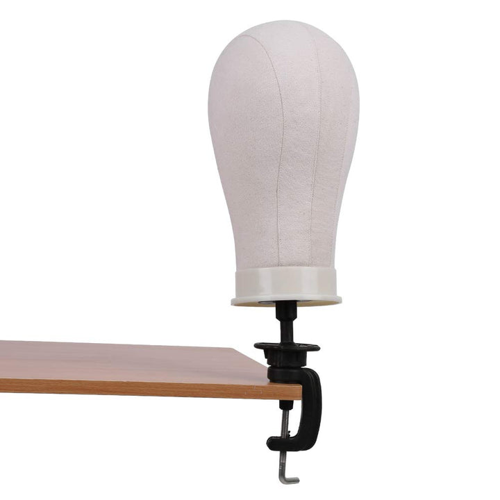 Souong Leinwand-Kopf, Perückenkopf, Mannequin-Kopf, mit Tischklemme, Trainingskopf, 32 cm (22 Zoll)