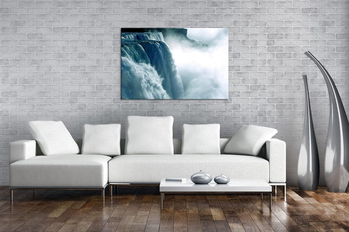 deyoli atemberaubende Niagarafälle im Format: 100x70 als Leinwandbild, Motiv fertig gerahmt auf Echt