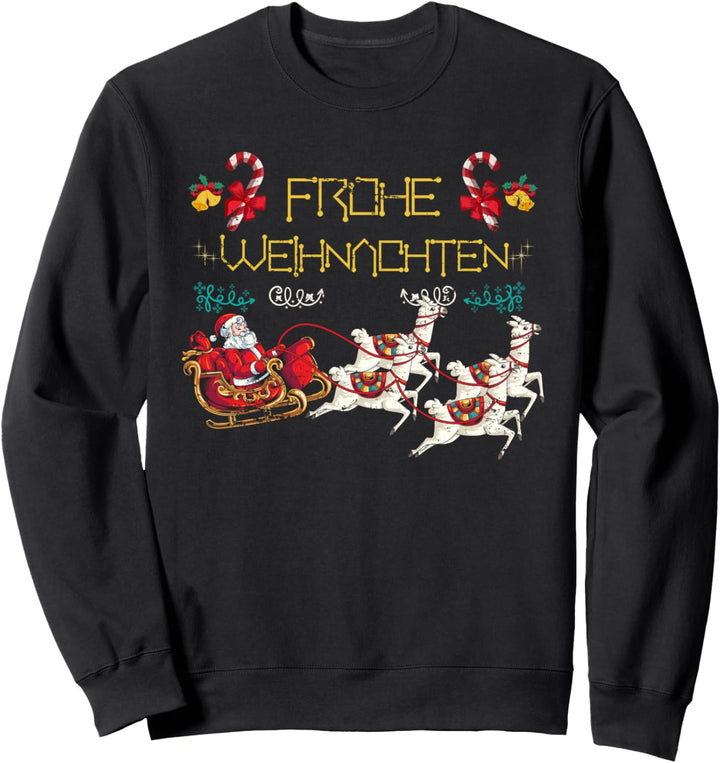Weihnachtsmann Kostüm Rentier Frohe Weihnachten Sweatshirt