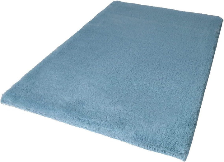carpet city Badteppich Blau - 40x60 cm Einfarbig - Badematte rutschfest, waschbar, weich, saugfähig,