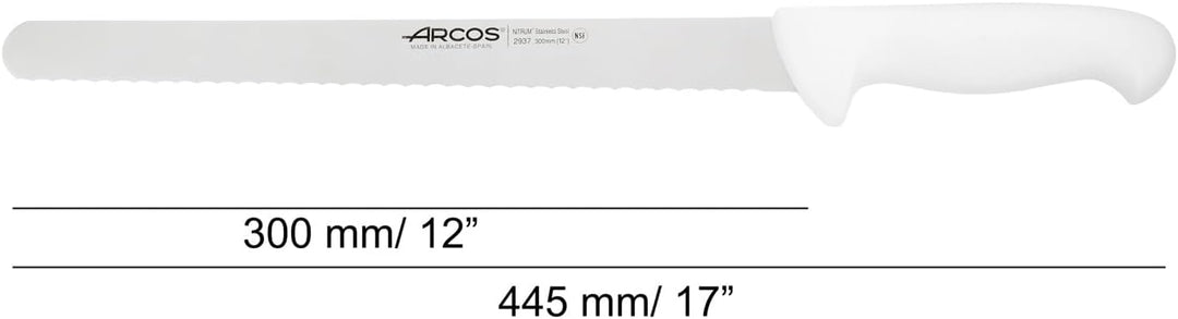 Arcos Serie 2900 - Gebäckmesser Kuchenmesser - Klinge Nitrum Edelstahl 300 mm - HandGriff Polypropyl