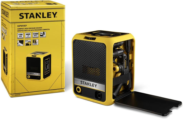 Stanley SXPW19CP Hochdruckreiniger, Kompakt, Hochdruck, für Auto und Aussenbereich des Hauses, mit B