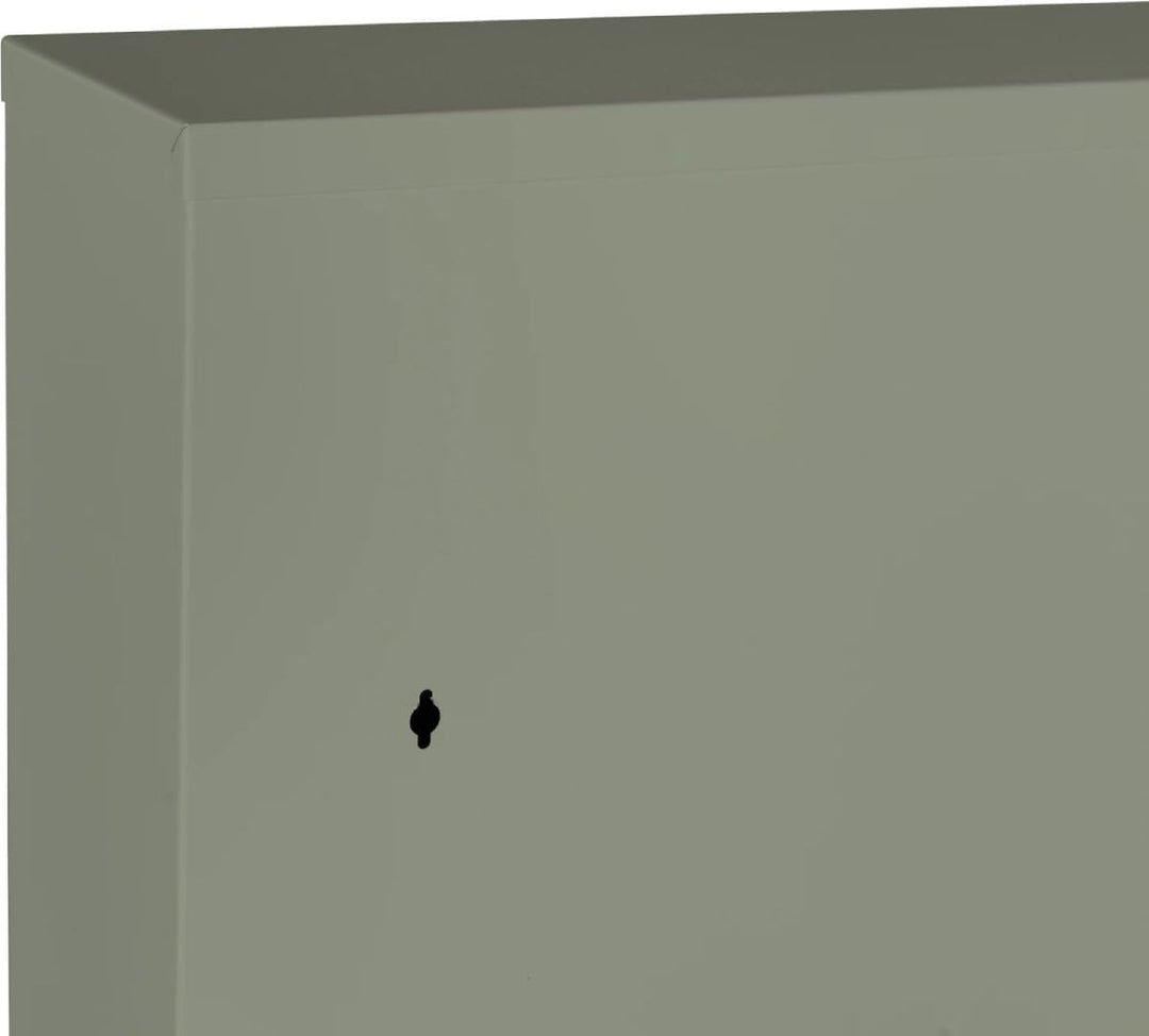 Metall-Schuhschrank 2-Türen - 50 x 15 x 71,5 cm - Platzsparendes und Stilvolles Schuhregal - Moderne