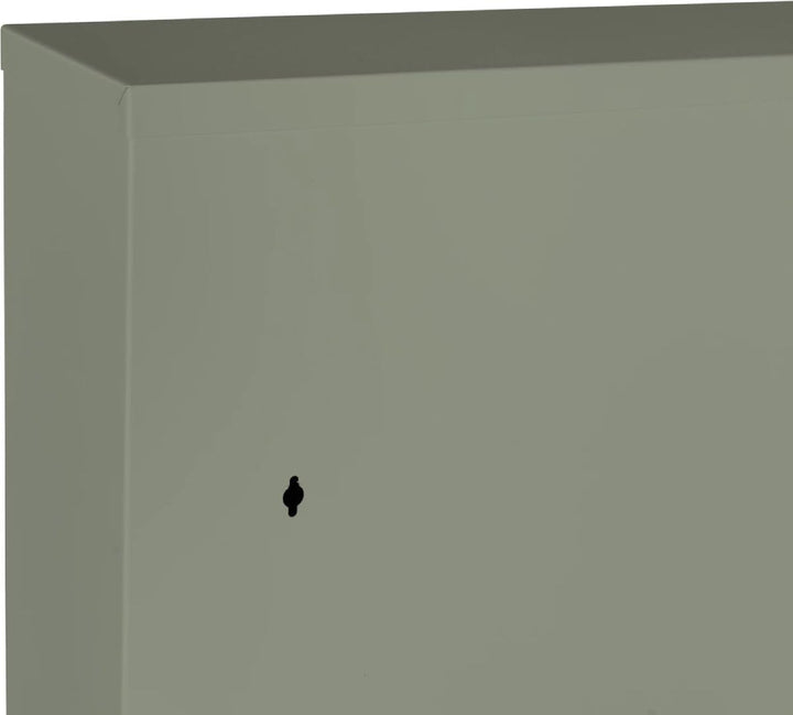 Metall-Schuhschrank 2-Türen - 50 x 15 x 71,5 cm - Platzsparendes und Stilvolles Schuhregal - Moderne