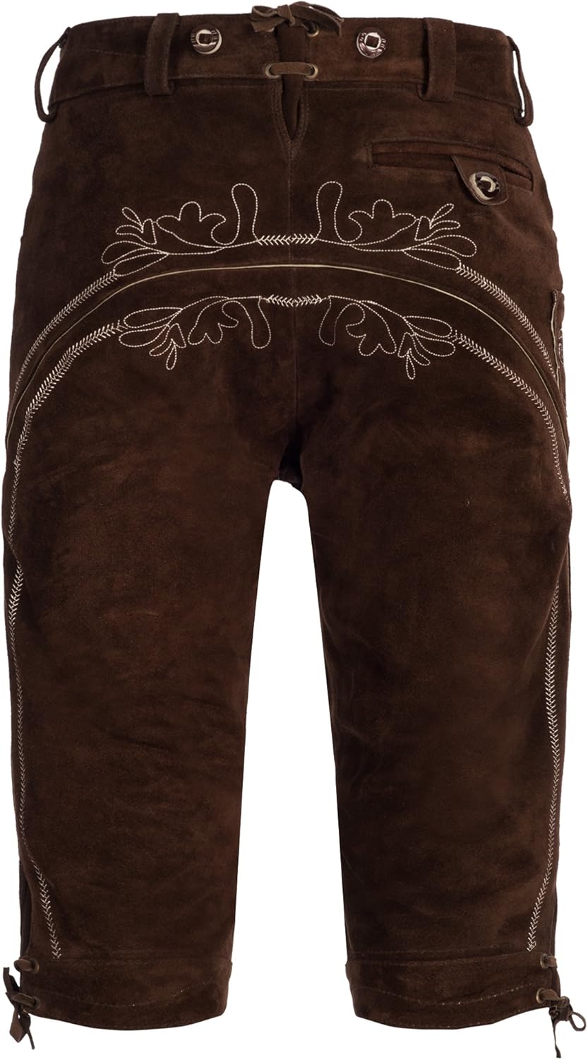 Iseaa Herren Trachten Lederhose 46 Dunkelbraun, 46 Dunkelbraun