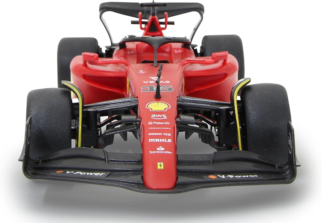 JAMARA Ferrari F1-75 1:18 2,4GHz - 2,4GHz für Mehrspielerbetrieb, offiziell lizenziert, originalgetr
