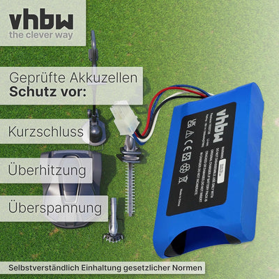 vhbw Akku Ersatz für Yard Force 1920726 für Rasenmäher Rasenroboter (1500mAh, 18V, Li-Ion)