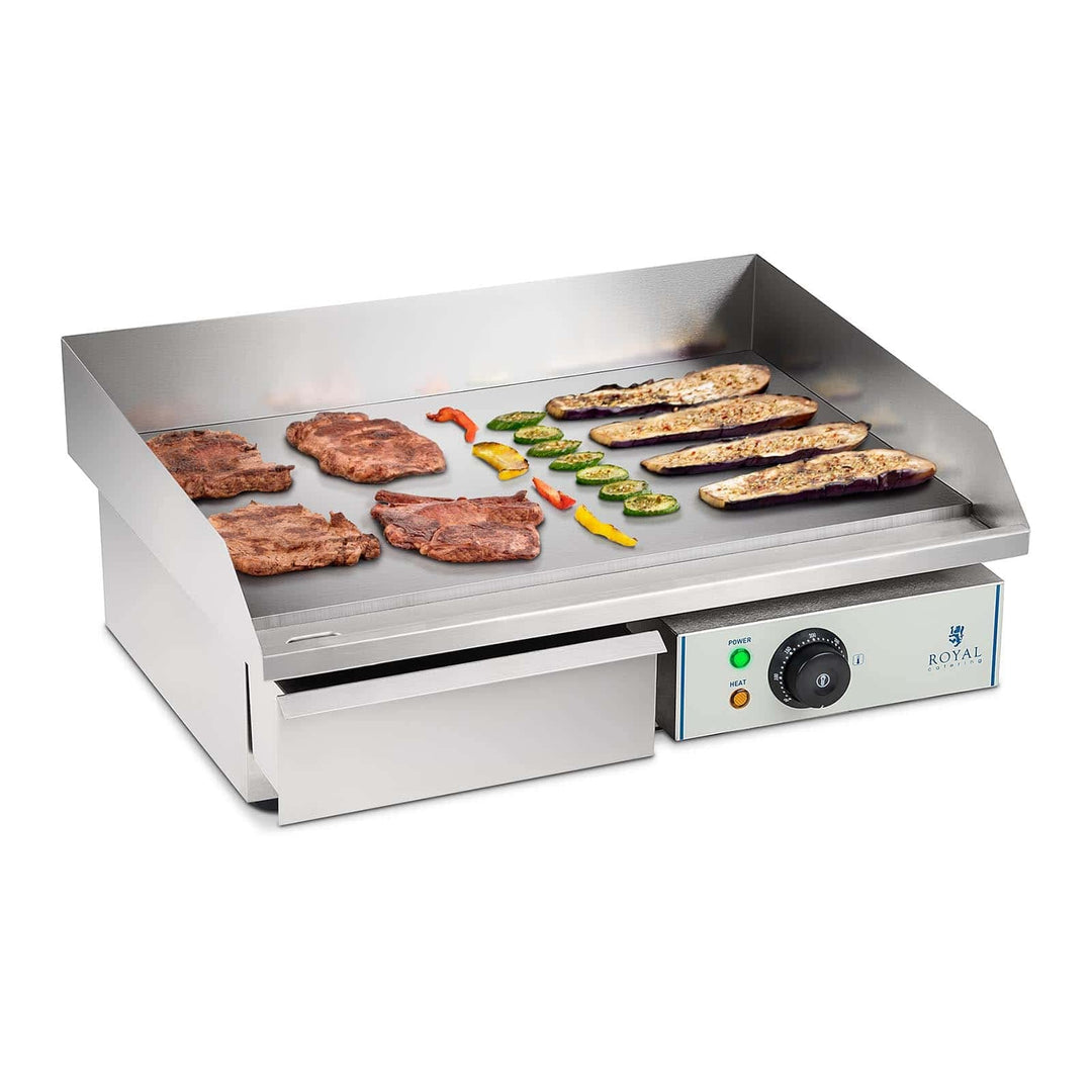 Royal Catering Grillplatte elektrisch Elektrogrill Gastronomie Tischgrill Edelstahl RCEG-55 (3000 W,