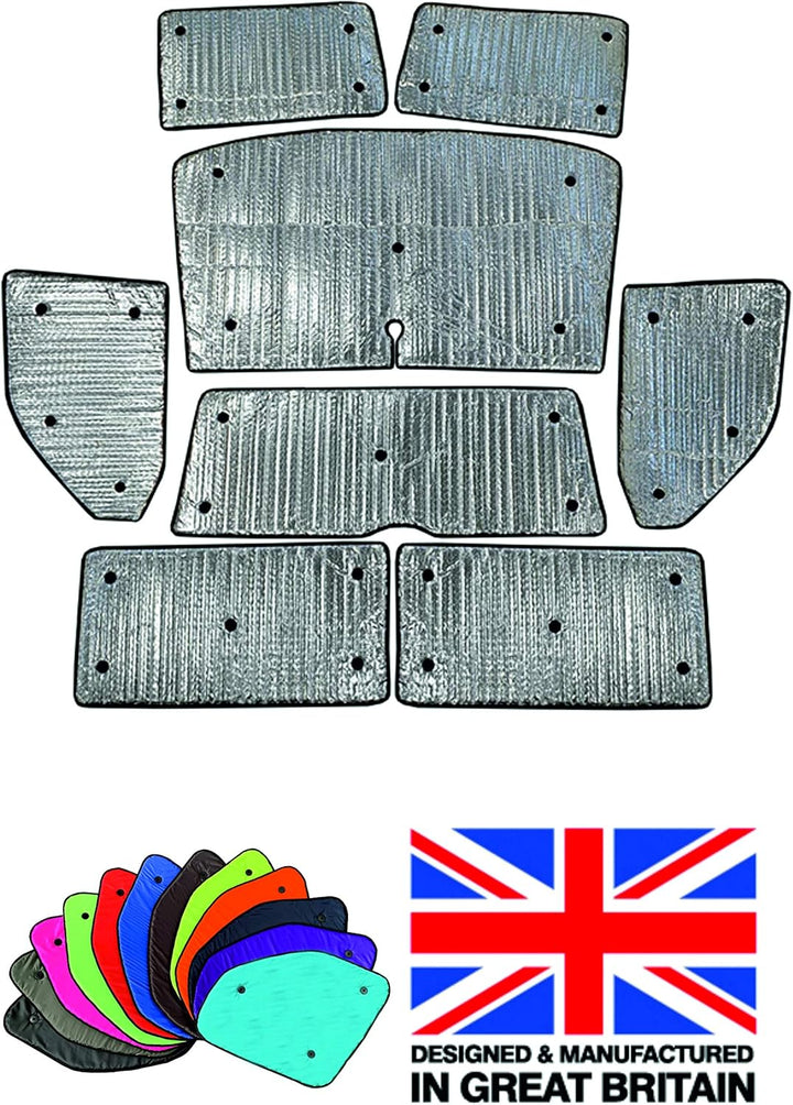 Jalousien-Set passend für Volkswagen T6 (2016–2020) komplettes Set/SWB/Heckklappe, wendbar und Therm