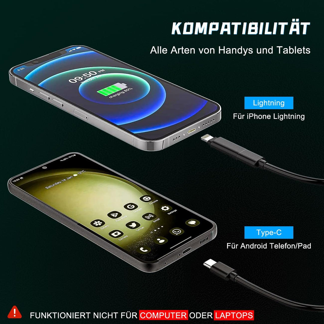 Maylatte Doppellinse Endoskopkamera mit Licht, 7.9mm 1920P HD Inspektionskamera mit 8+1 Lichtern, IP