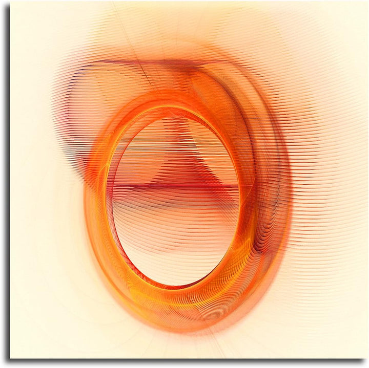 Paul Sinus Art Abstraktes Bild auf Leinwand beige orange weinrot Abstrakt102- dekorativer Einteiler