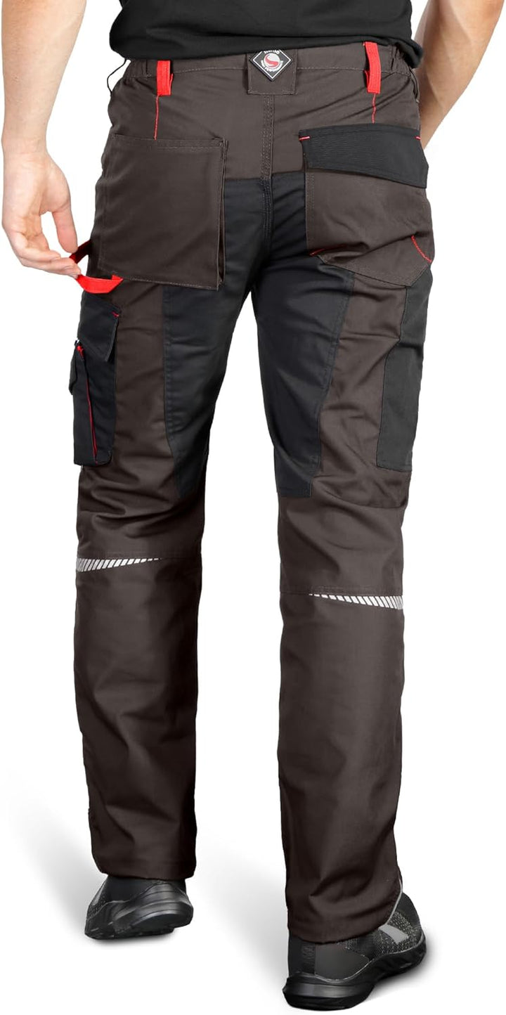 Stenso Prisma Arbeitshosen Männer Cargohose Herren mit Elastischem Bund, Hammerschlaufe, Zwei Vorder