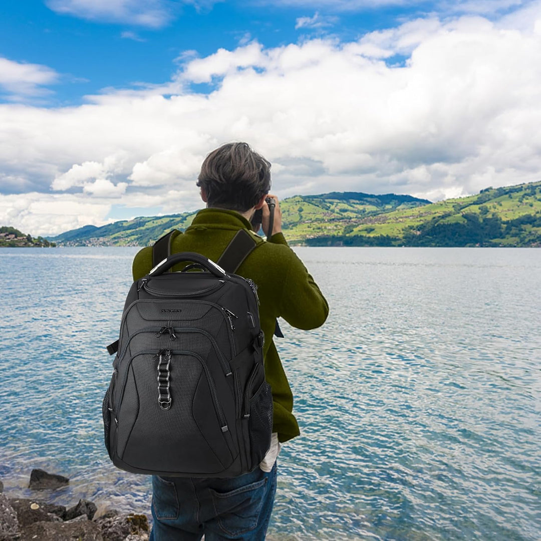 KROSER Laptop Rucksack Herren 18.4 Zoll Reise XXL BusinessRucksack Schwerlast Wasserdicht mit Hartge