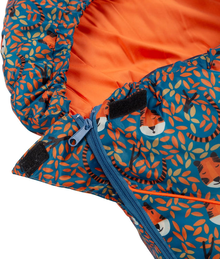 Trespass Bunka Unisex 3-Jahreszeiten-Schlafsack mit Hohlfaserfüllung, Blaugrüner Tiger-Druck