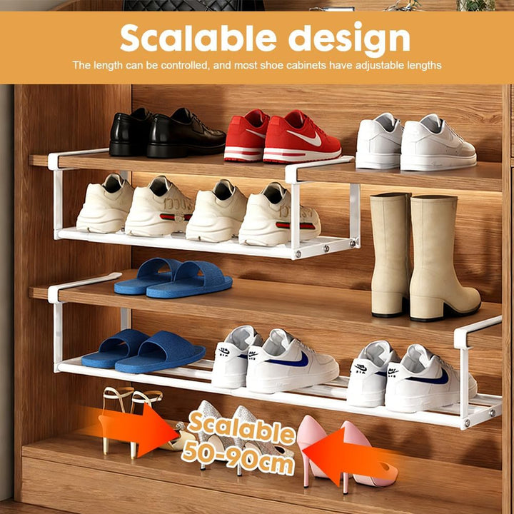 Schuhregal Ausziehbar zum Aufhängen, Schuhorganizer Hängend, Schuhaufbewahrung Platzsparend, Regal f