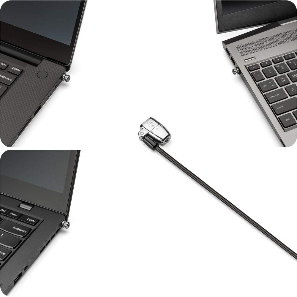 Kensington ClickSafe Universelles 2.0 3-in-1 Laptopschloss, Ideal für alle Laptops mit T-Bar, Nano o