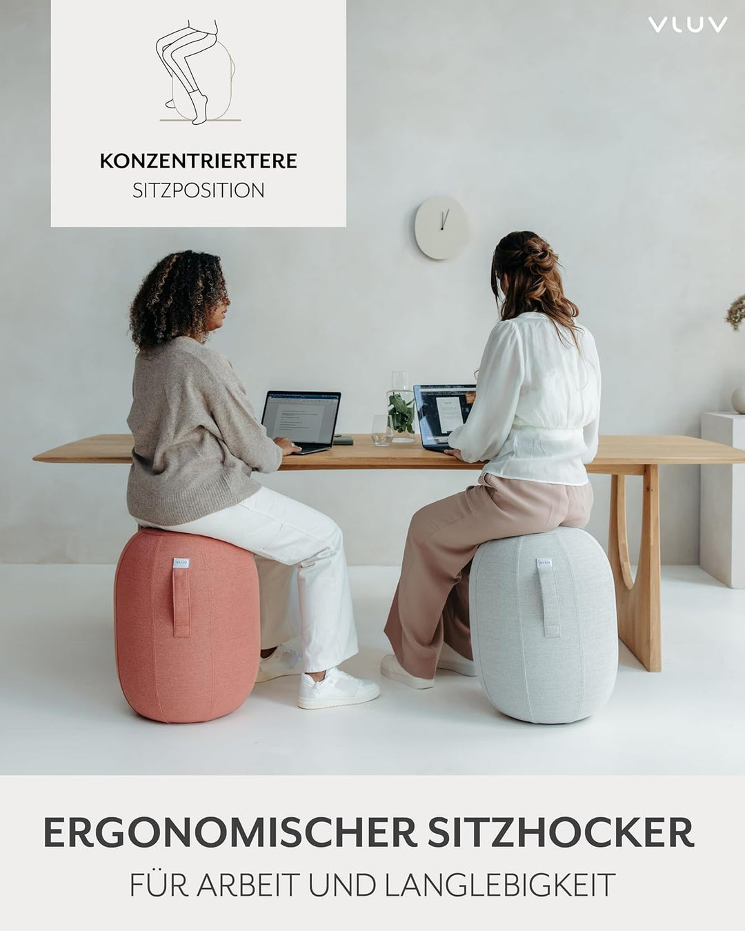 VLUV KAPSUL SOVA Balance-KAPSEL, luftgefüllter Sitzhocker, ergonomisches Sitzen, platzsparend & flex