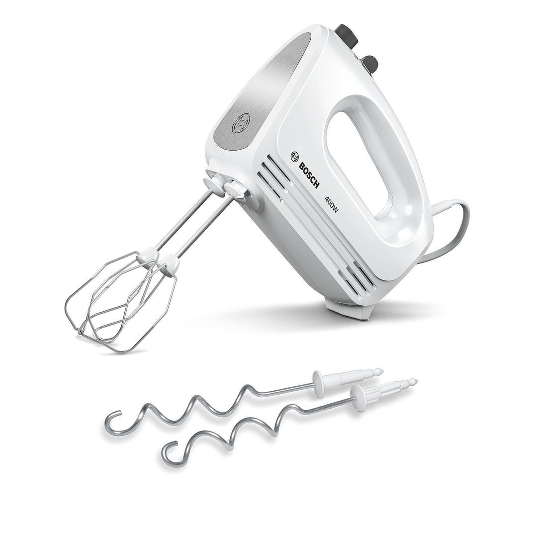 Bosch Handrührer CleverMixx MFQ24200, 2 Rührbesen, 2 Edelstahl-Knethaken, spülmaschinengeeignet, 4 S