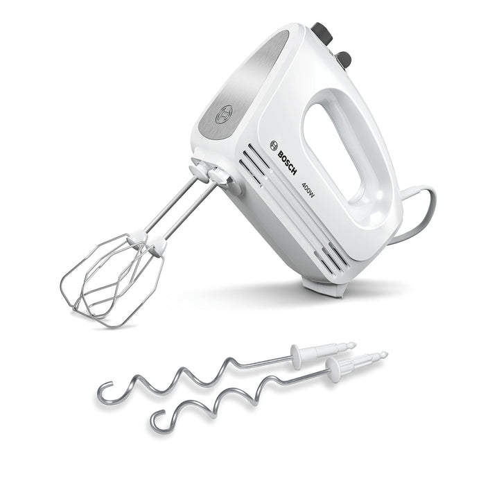 Bosch Handrührer CleverMixx MFQ24200, 2 Rührbesen, 2 Edelstahl-Knethaken, spülmaschinengeeignet, 4 S