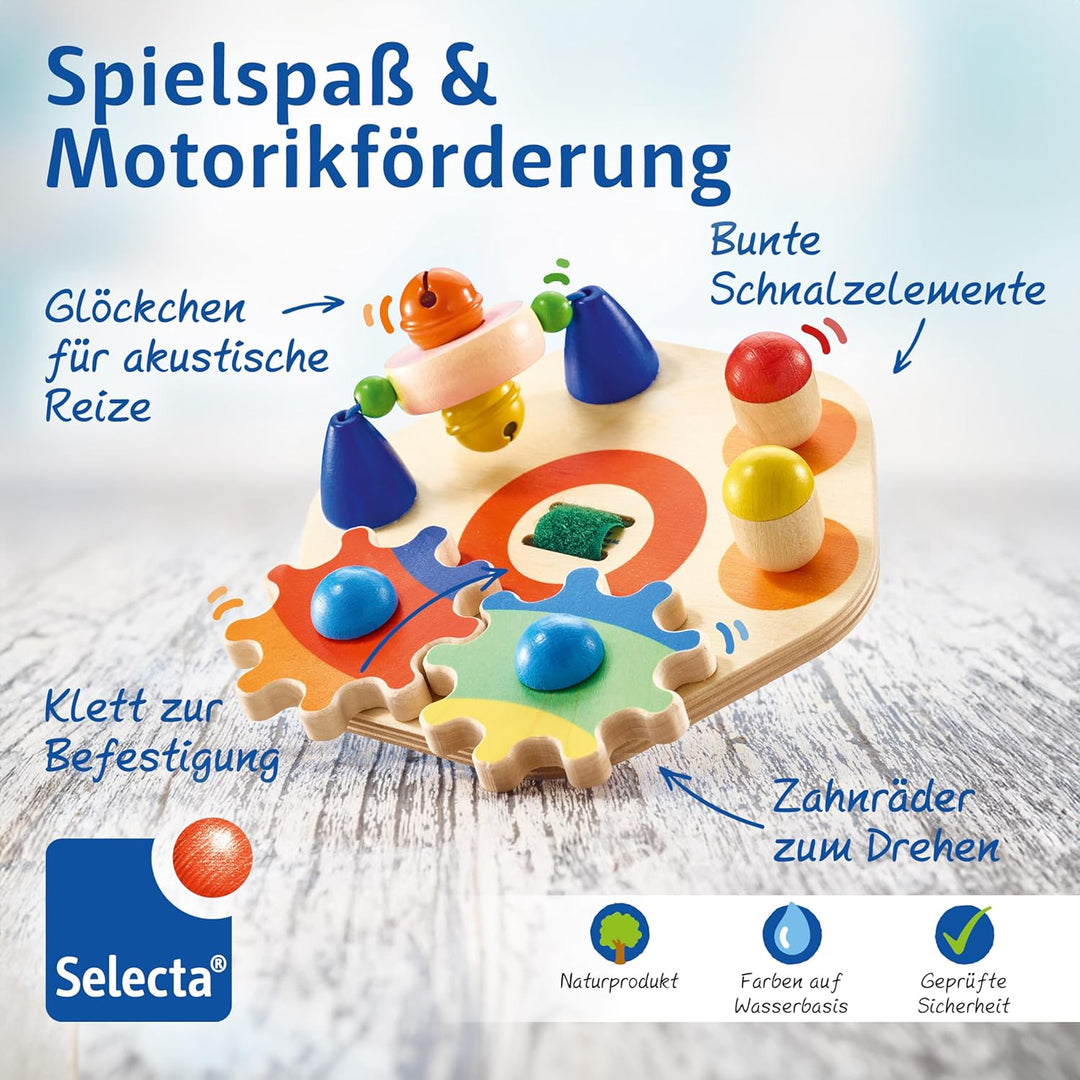 Selecta 62036 Minitivity, Motorikspielzeug, 1 Jahr to 3 Jahre, aus Holz, 14 cm Single, Single