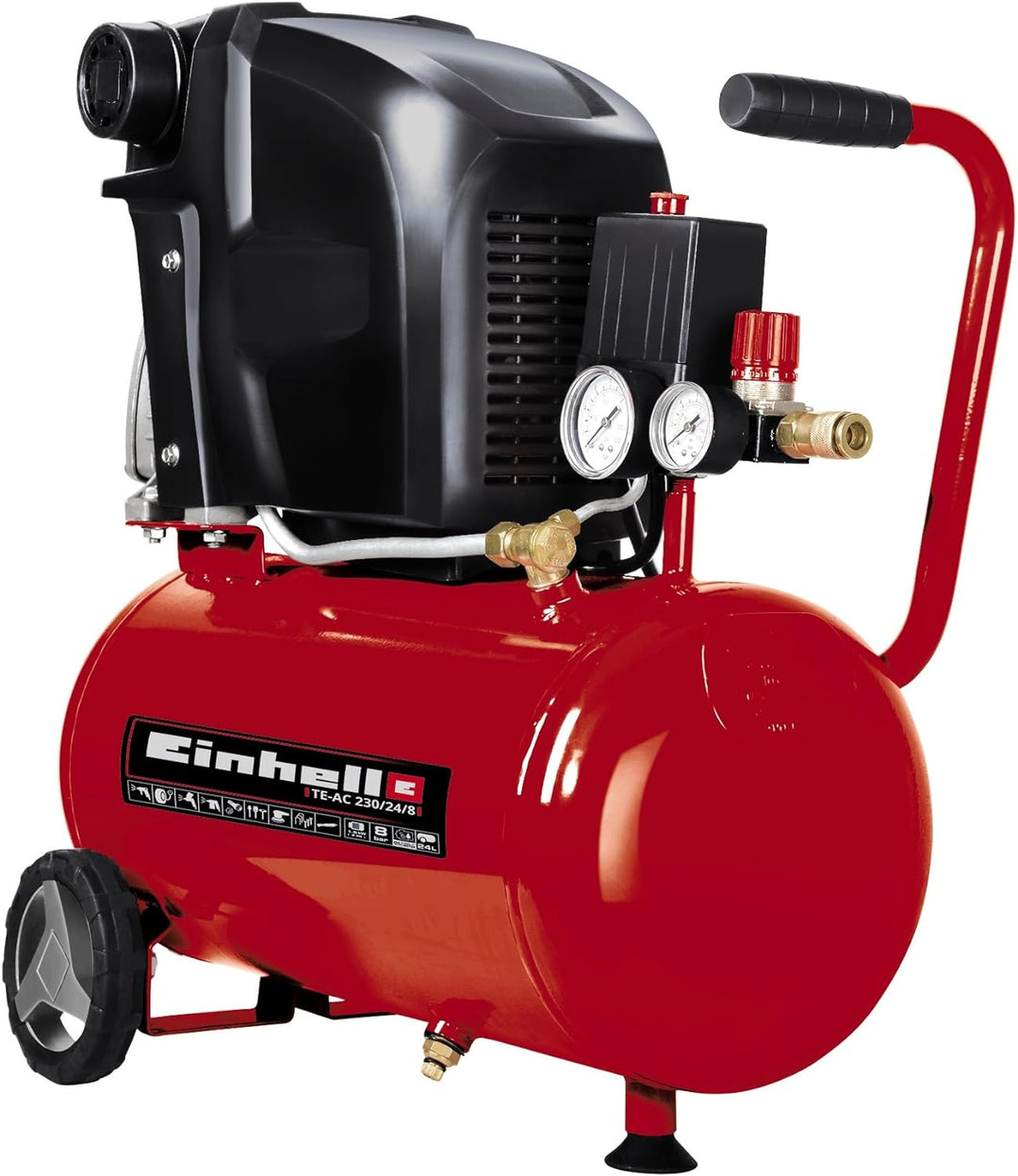 Einhell Kompressor TE-AC 230/24/8 (1500 W, max. 8 bar, 24 l-Tank, 230 L/min Ansaugleistung, 2850 (1/