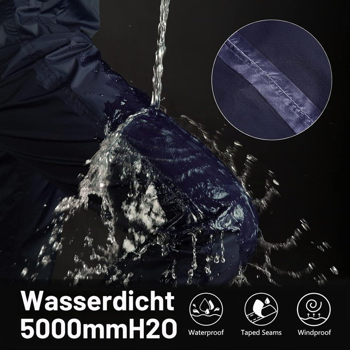 33,000ft Regenhose Damen Wasserdicht Atmungsaktive Fahrrad Überziehhose Leichte Wanderhose Winddicht