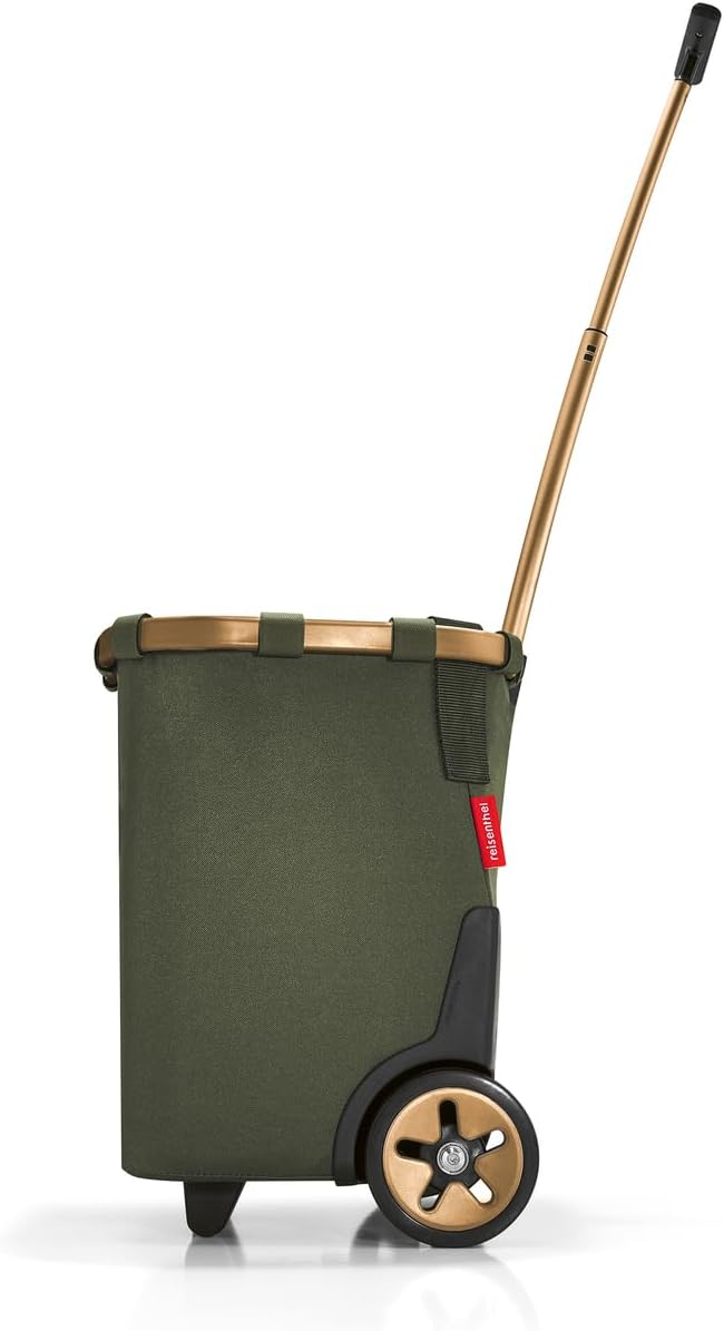 reisenthel carrycruiser Forest Gold – Tragbarer Einkaufstrolley mit stabilem Aluminiumrahmen, Schult