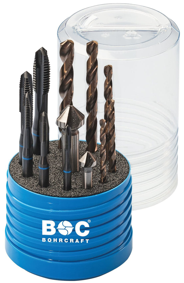 Bohrcraft BLAURING-Maschinengewindebohrer Set HSS-E (Co5) VAP / RG 12 VA / M4 - M 10 / 12-teilig / 4
